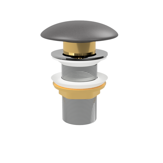 Anthracite Pop Up Waste with Ceramic Cover. No Overflow (POP-OPT-ANT)