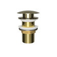 Brushed Gold Pop Up Waste with Stainless Steel Cover. No Overflow (POP-OPT-BG)