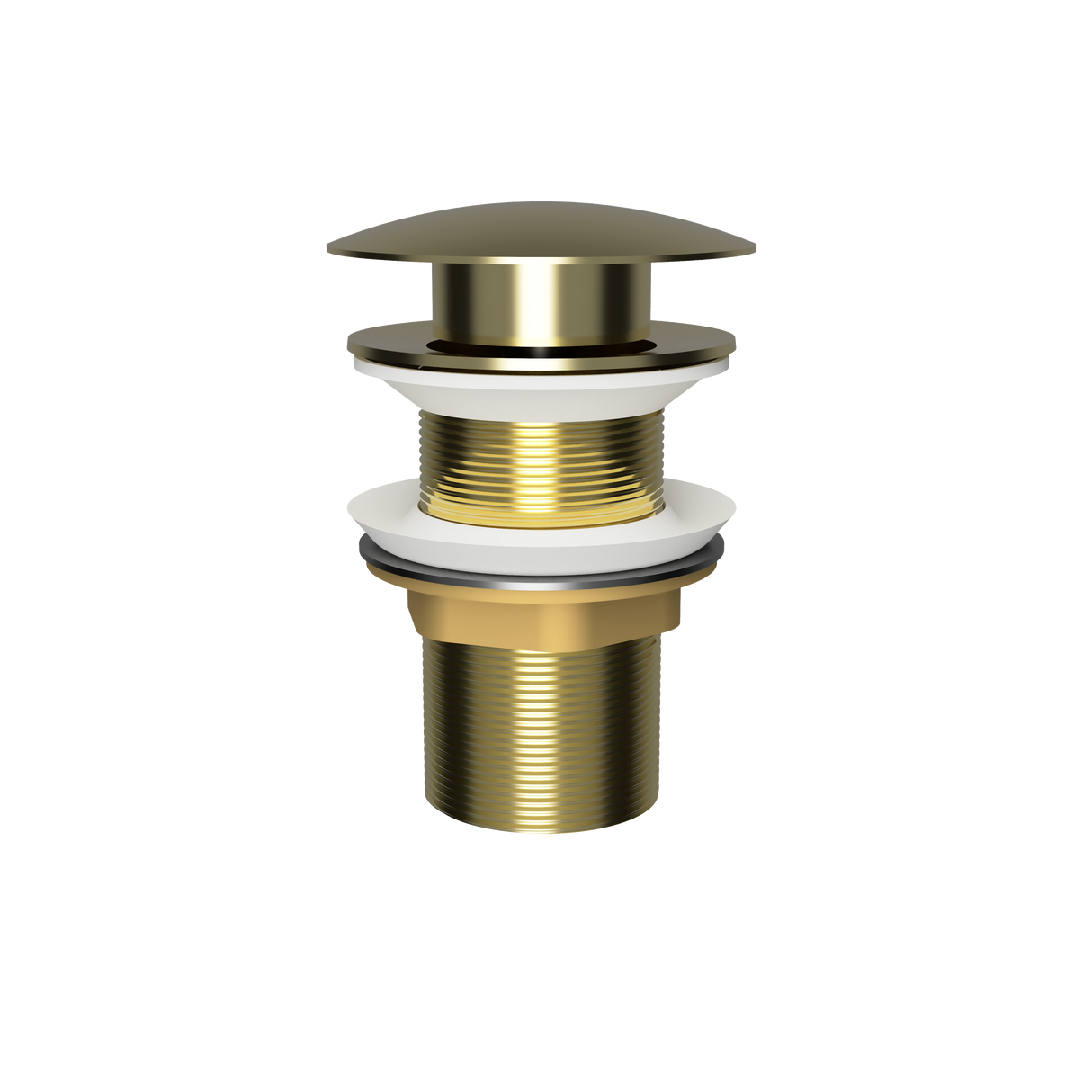 Brushed Gold Pop Up Waste with Stainless Steel Cover. No Overflow (POP-OPT-BG)