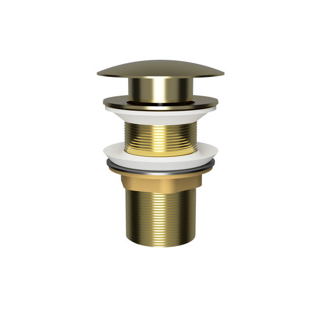 Brushed Gold Pop Up Waste with Stainless Steel Cover. No Overflow (POP-OPT-BG)