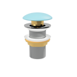Blue Matt Pop Up Waste with Ceramic Cover. No Overflow (POP-OPT-BLU)
