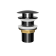 Brushed Nickel Pop Up Waste with Stainless Steel Cover. No Overflow (POP-OPT-BN)