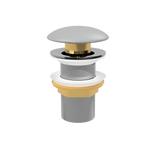 Grey Matt Pop Up Waste with Ceramic Cover. No Overflow (POP-OPT-DGM)
