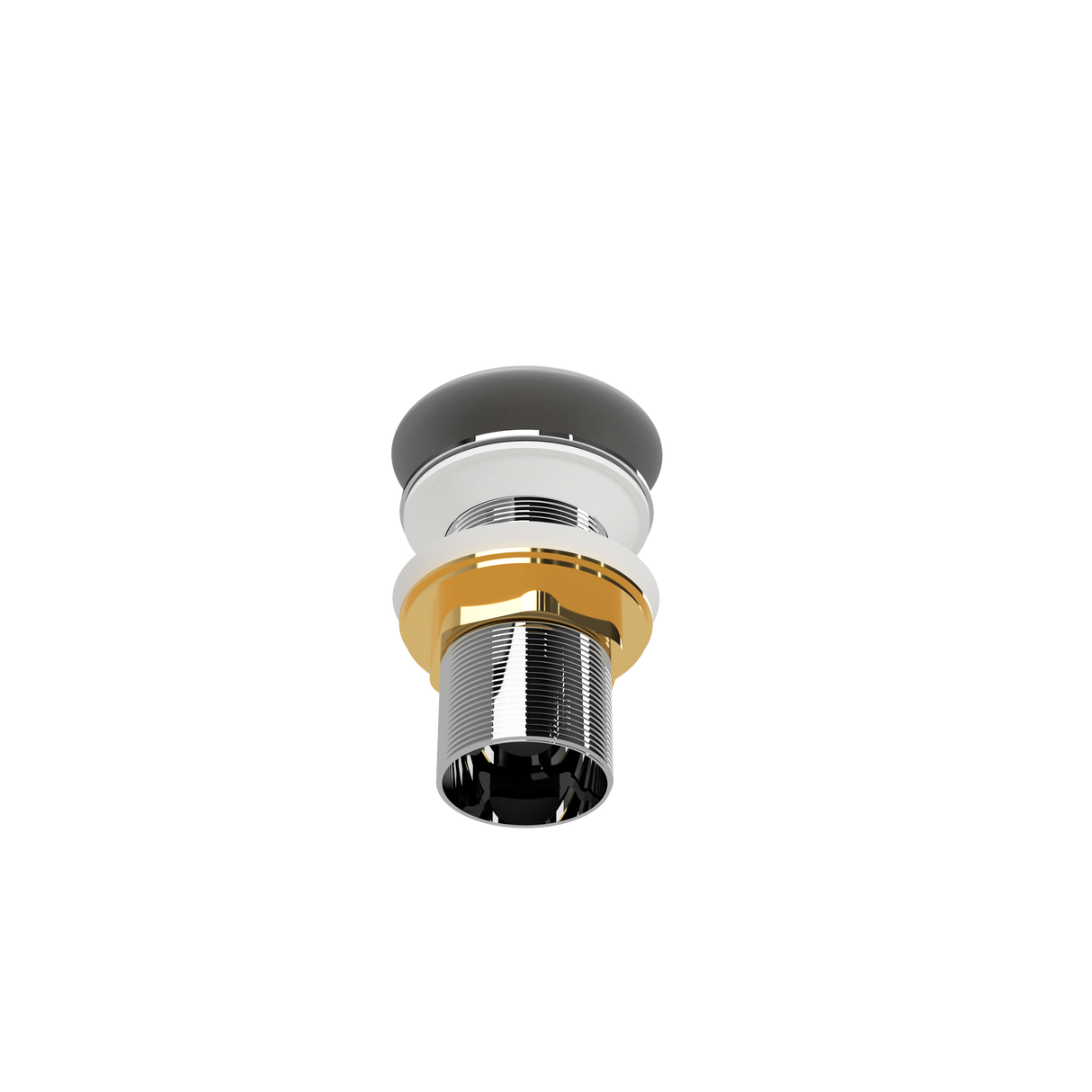 Grey Matt Pop Up Waste with Ceramic Cover. No Overflow (POP-OPT-DGM)