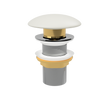 Ivory Pop Up Waste with Ceramic Cover. No Overflow (POP-OPT-IM)