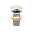 Light Grey Matt Pop Up Waste with Ceramic Cover. No Overflow (POP-OPT-LGM)