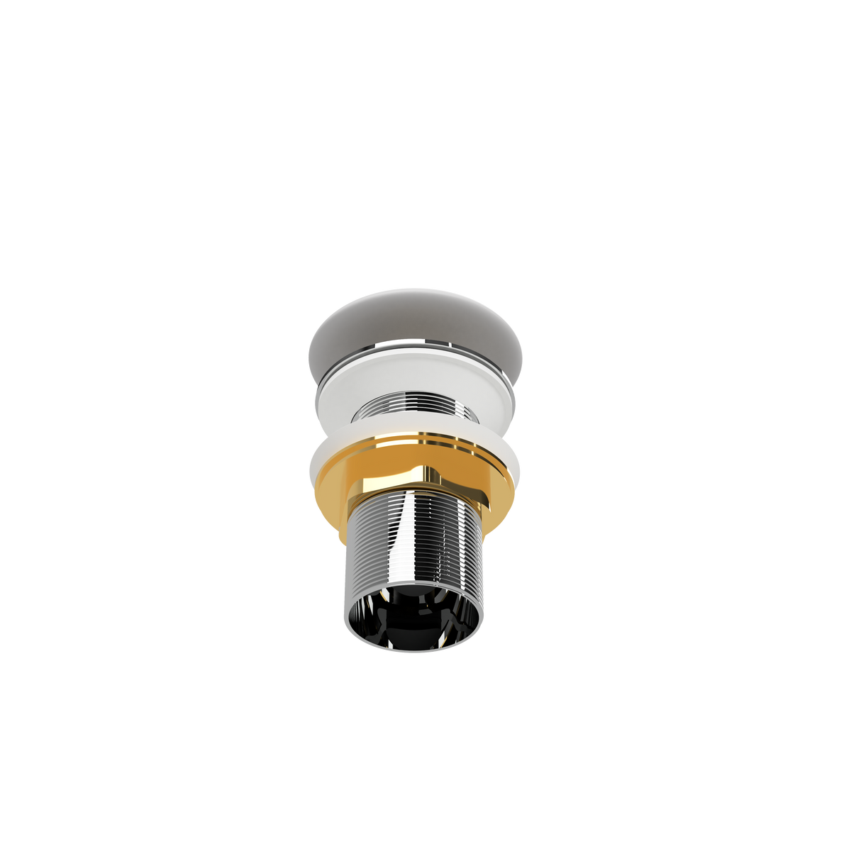 Light Grey Matt Pop Up Waste with Ceramic Cover. No Overflow (POP-OPT-LGM)