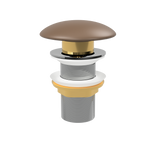Taupe Matt Pop Up Waste with Ceramic Cover. No Overflow (POP-OPT-TPM)