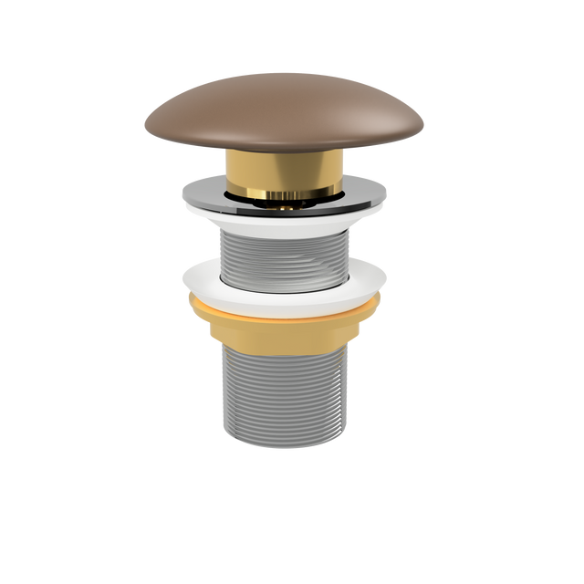 Taupe Matt Pop Up Waste with Ceramic Cover. No Overflow (POP-OPT-TPM)