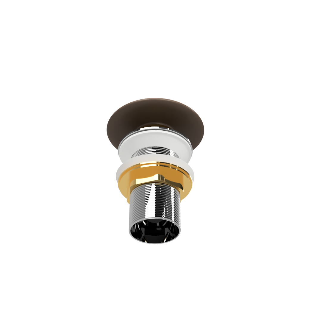 Taupe Matt Pop Up Waste with Ceramic Cover. No Overflow (POP-OPT-TPM)