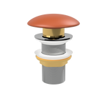 Terracotta Matt Pop Up Waste with Ceramic Cover. No Overflow (POP-OPT-TRM)