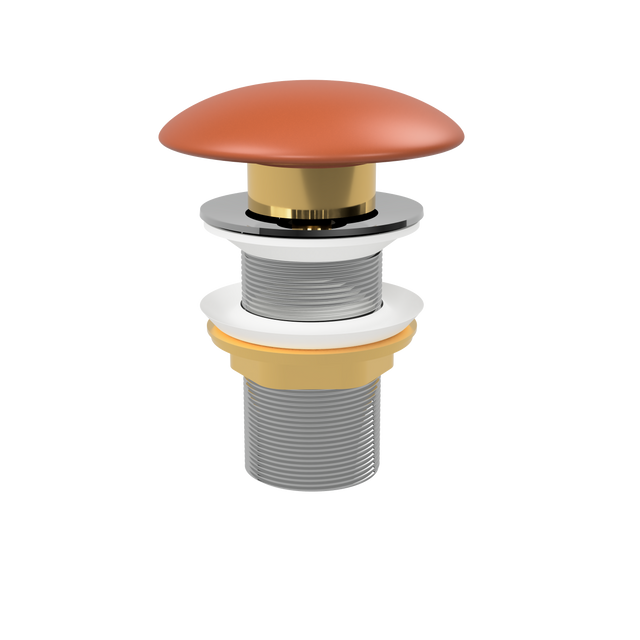 Terracotta Matt Pop Up Waste with Ceramic Cover. No Overflow (POP-OPT-TRM)