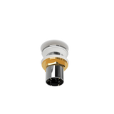 White Matt Pop Up Waste with Ceramic Cover. No Overflow (POP-OPT-WM)