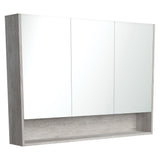 1200 Mirror Cabinet with Display Shelf, Industrial