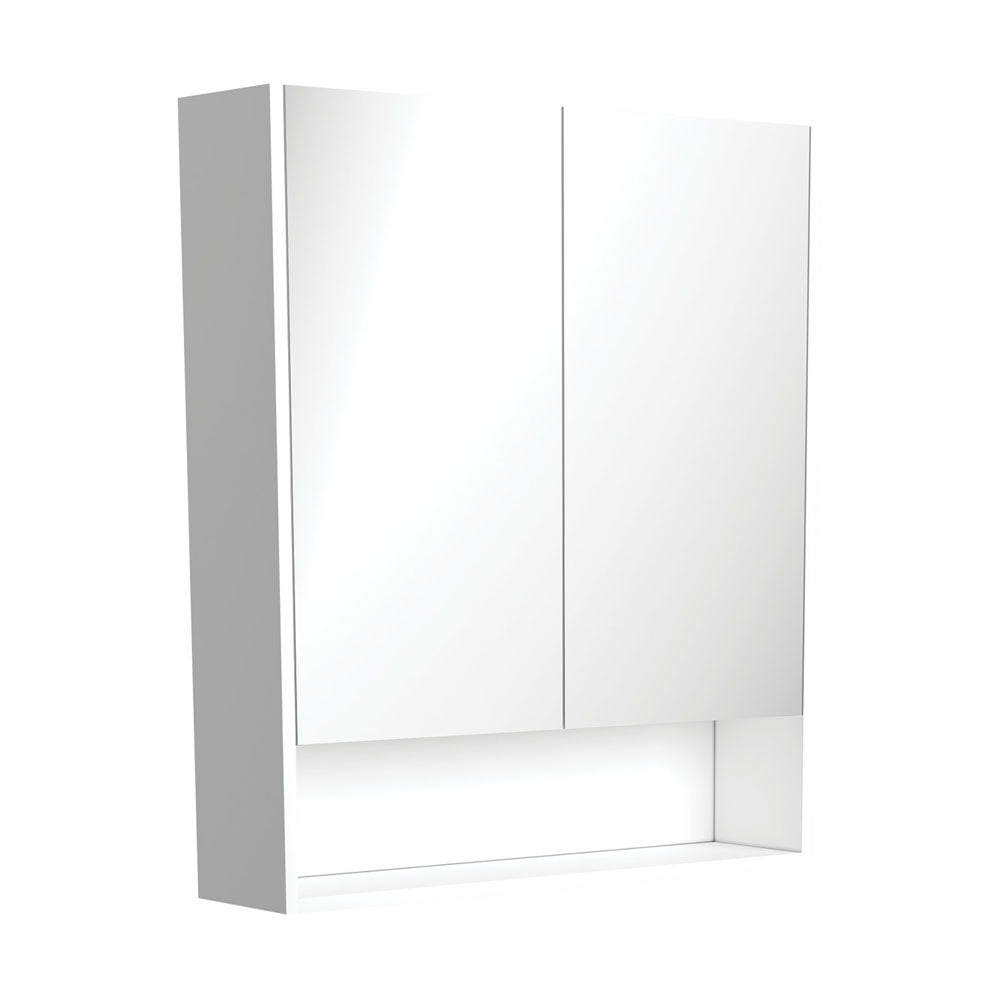 750 Mirror Cabinet with Display Shelf, Satin White