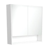 900 Mirror Cabinet with Display Shelf, Gloss White