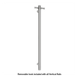 Thermorail Straight/Round 12Volt Vertical Bar 900x142x100mm 22Watts With Optional Hook