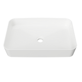 An image of Timberline's Quill Basin 600mm White Gloss