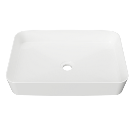 An image of Timberline's Quill Basin 600mm White Gloss