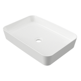 An image of Timberline's Quill Basin 600mm White Gloss