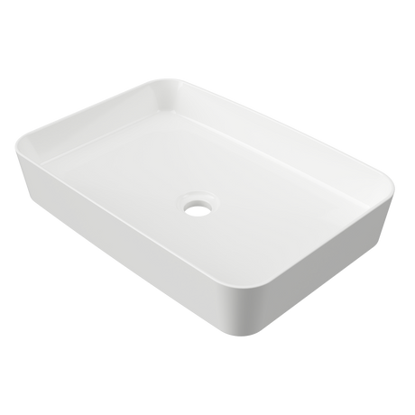 An image of Timberline's Quill Basin 600mm White Gloss