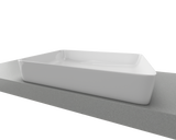 An image of Timberline's Quill Basin 600mm White Gloss