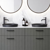 A lifestyle image of Timberline's Radius Basin 400mm Black Matt