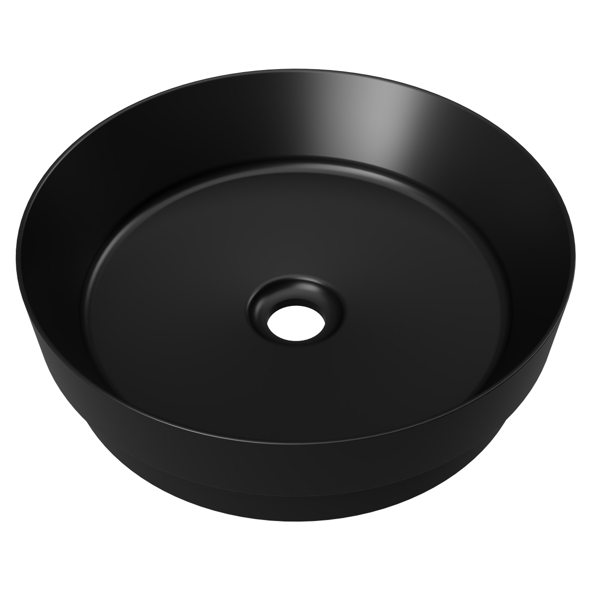 An image of Timberline's Radius Basin 400mm Black Matt