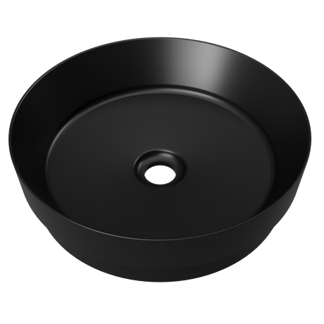An image of Timberline's Radius Basin 400mm Black Matt