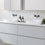 A lifestyle image of Timberline's Radius Basin 400mm White Gloss