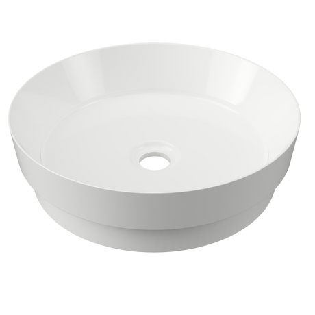 An image of Timberline's Radius Basin 400mm White Gloss