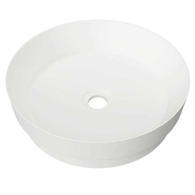 An image of Timberline's Radius Basin 400mm White Matt