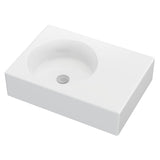 Reba Left Bowl Wall Basin, No Tap Hole