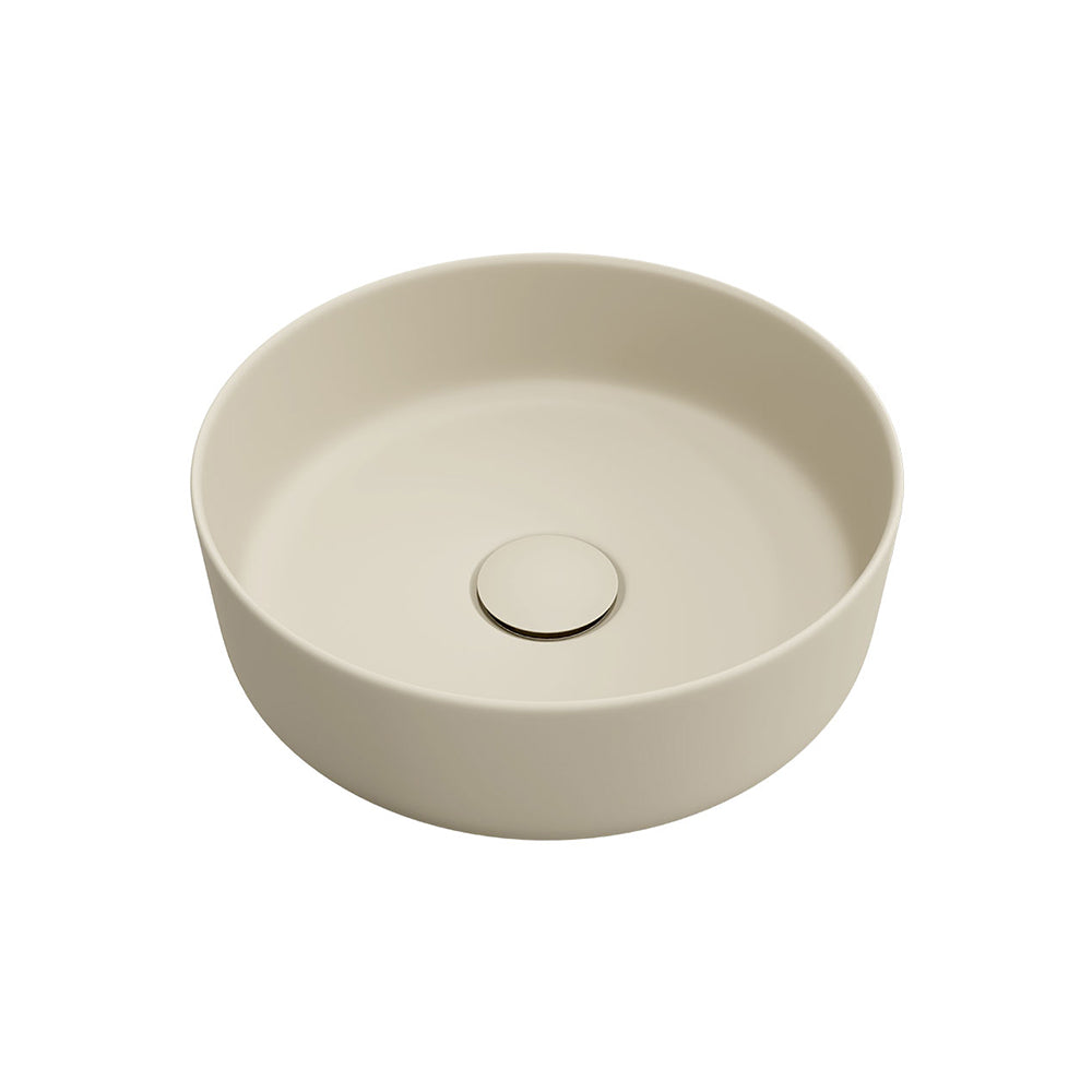 Reba Mini Above Counter Basin, Matte Khaki