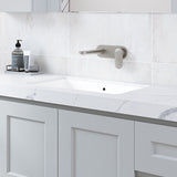 A lifestyle image of Timberline's Rectangle Undermount Basin 530mm White Gloss