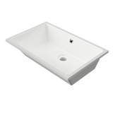 An image of Timberline's Rectangle Undermount Basin 530mm White Gloss
