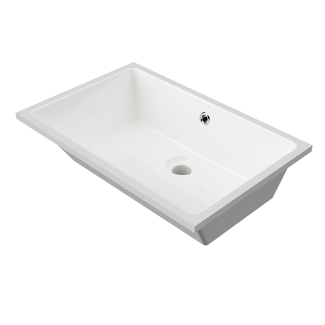 An image of Timberline's Rectangle Undermount Basin 530mm White Gloss