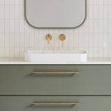 A lifestyle image of Timberline's Rome Basin 600mm White Gloss