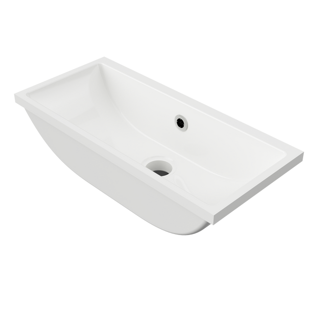 An image of Timberline's Ruby Undermount Basin 530mm White Gloss