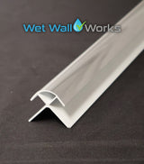 External Round Corner Trim - Chrome - for Wet Wall Panels - 2400mm (h)