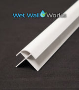 External Round Corner Trim - White - for Wet Wall Panels - 2400mm (h)