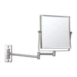 1 & 5x Magnification Chrome Wall Mounted Shaving Mirror, 200x200mm