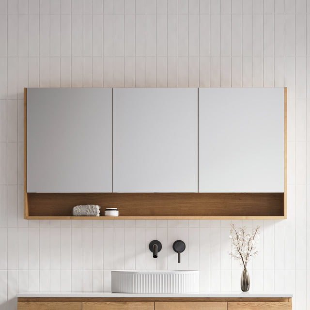 Sanremo Mirror Cabinet 1500mm Three Door Platinum Collection (SAN-SC-1500-3-P)