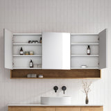 Sanremo Mirror Cabinet 1500mm Three Door Gold Collection (SAN-SC-1500-3-G)