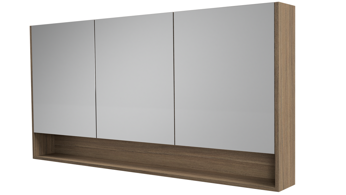 Sanremo Mirror Cabinet 1500mm Three Door Gold Collection (SAN-SC-1500-3-G)
