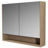 Sanremo Mirror Cabinet 900mm Double Door Gold Collection (SAN-SC-900-D-G)