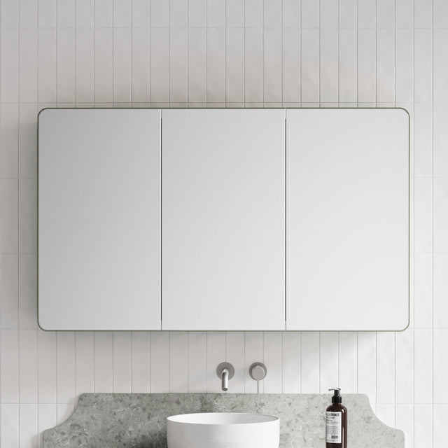 Sutherland House Collection Mirror Cabinet 1200mm x 720mm high Three Door Gold Collection (SHC-SC-1200-3-G)