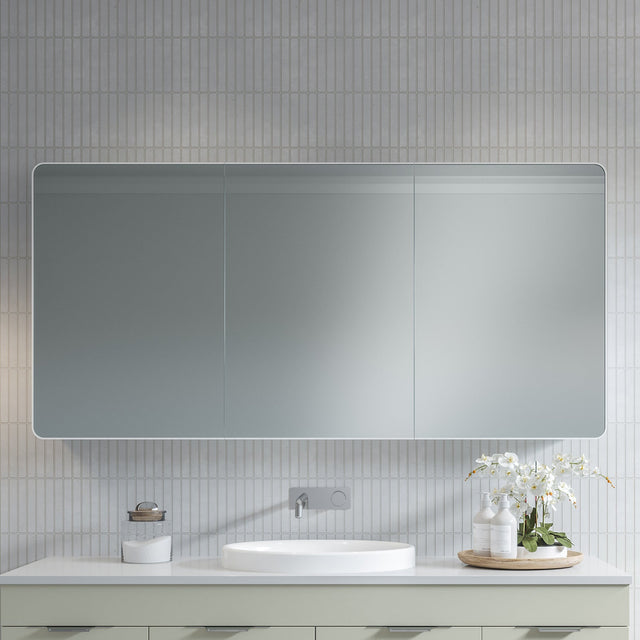 Sutherland House Collection Mirror Cabinet 1500mm x 720mm high Three Door Gold Collection (SHC-SC-1500-3-G)