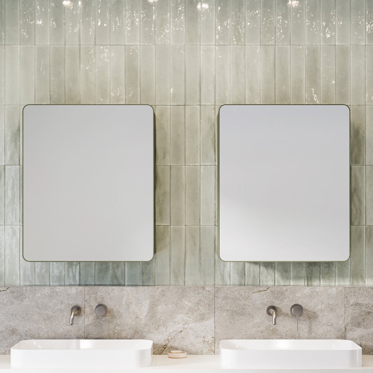 Sutherland House Collection Mirror Cabinet 600mm x 720mm high Single Door Gold Collection (SHC-SC-600-S-G)