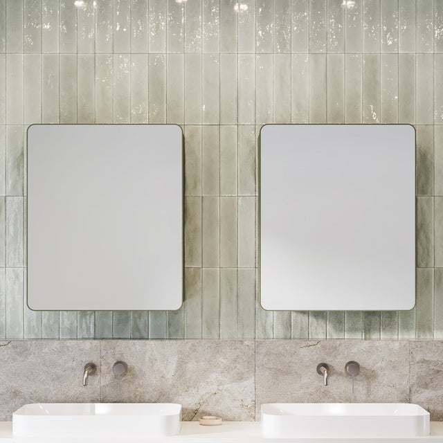 Sutherland House Collection Mirror Cabinet 600mm x 720mm high Single Door Gold Collection (SHC-SC-600-S-G)